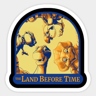 land before time family retro Sticker